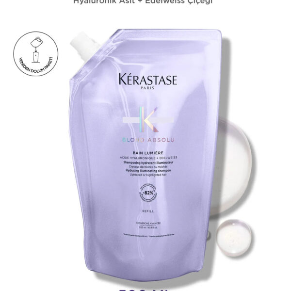 Blond Absolu Bain Lumiere Işlem Görmüş Sarı Saçlar Için Parlaklık Veren Şampuan 500 ml